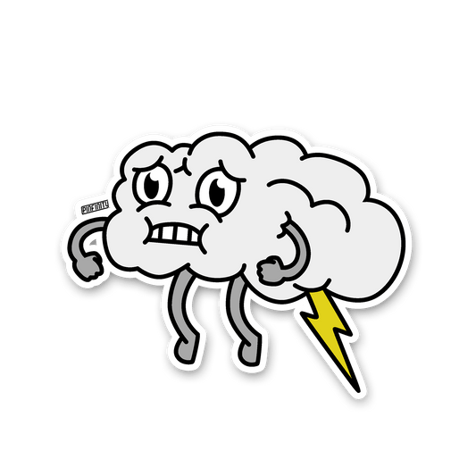Fair Weather Friends - Cloudy (Lightning) 3” AR Sticker