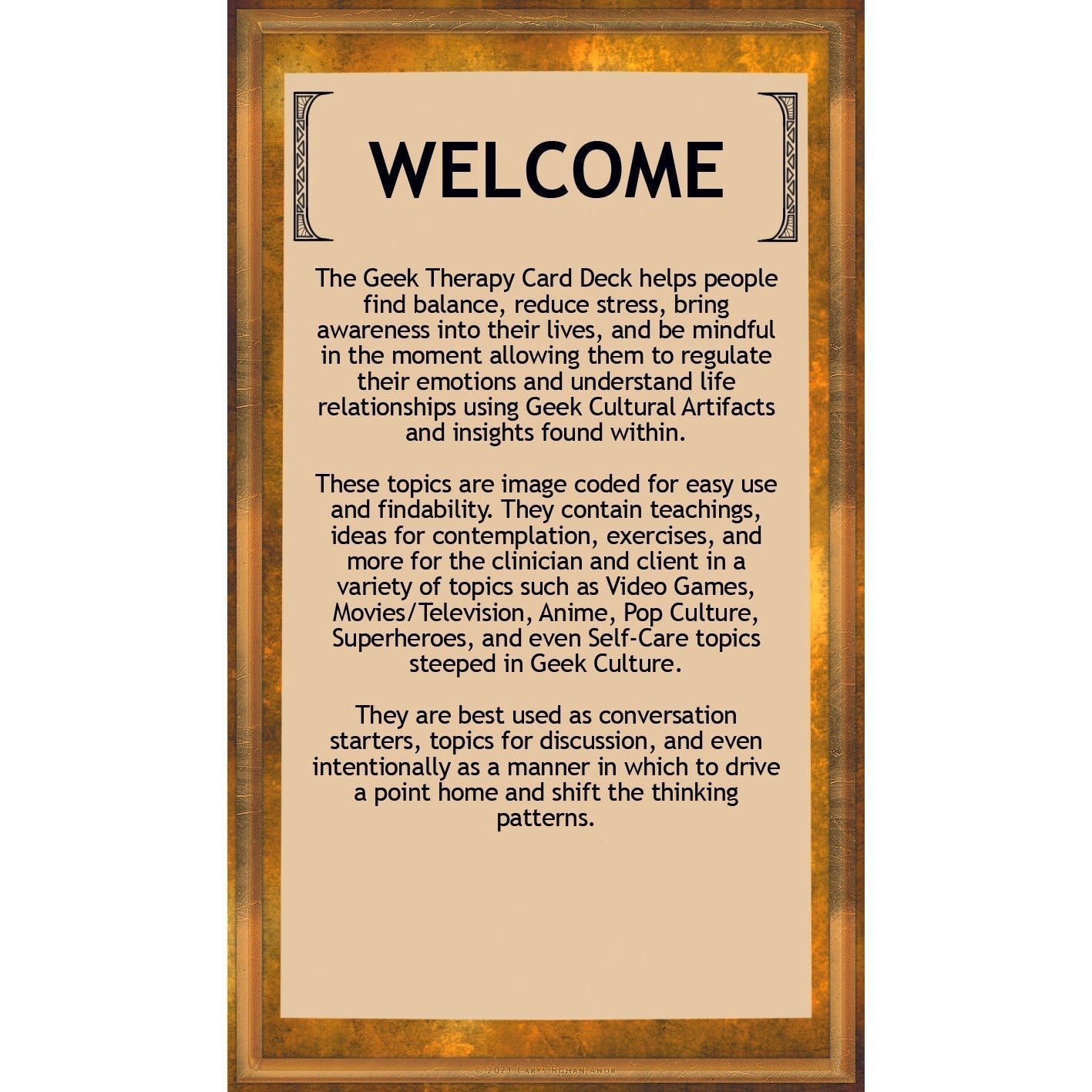 Geek Therapy Card Deck For Clients and Therapists