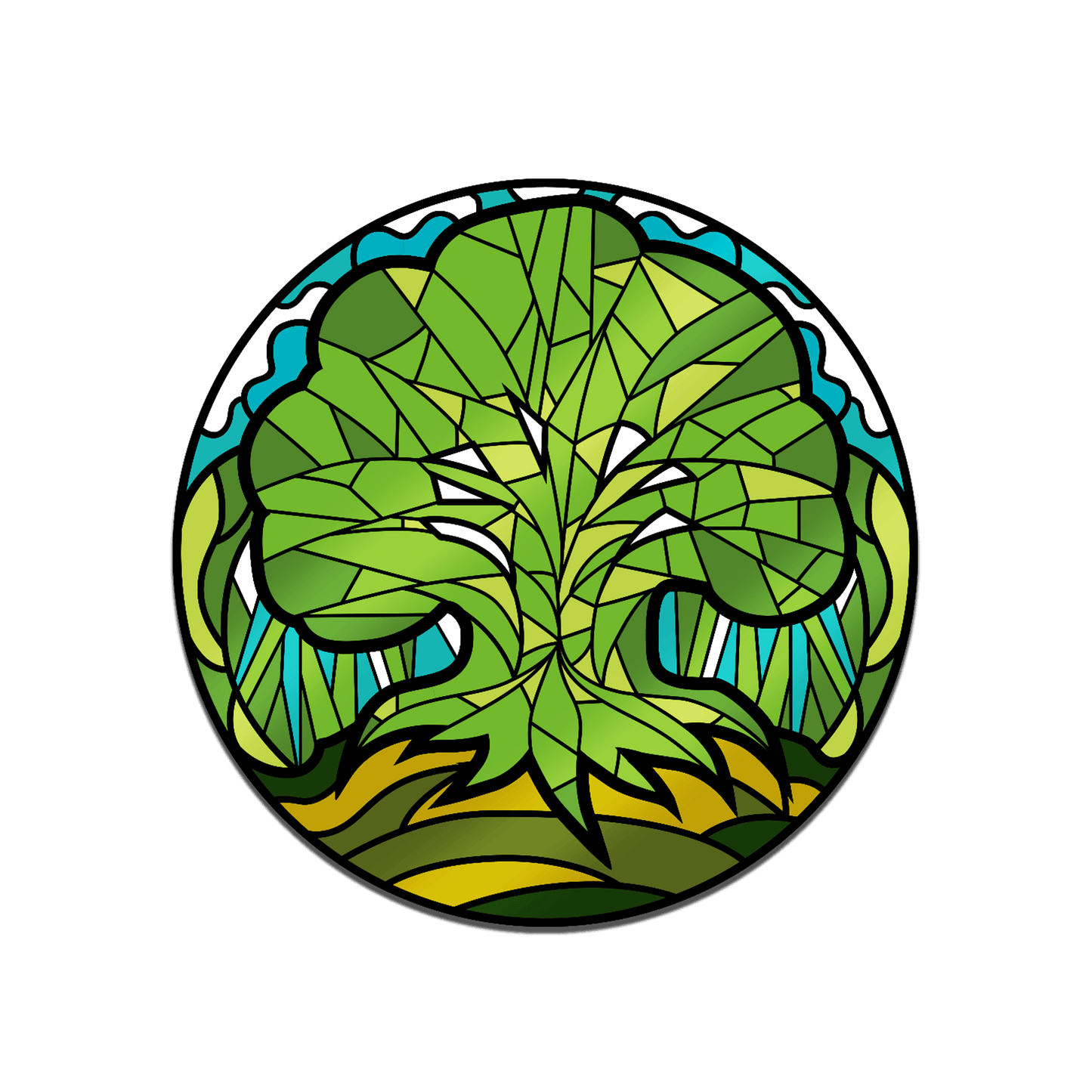 Magic: the Gathering - Stained Glass Forest Pin