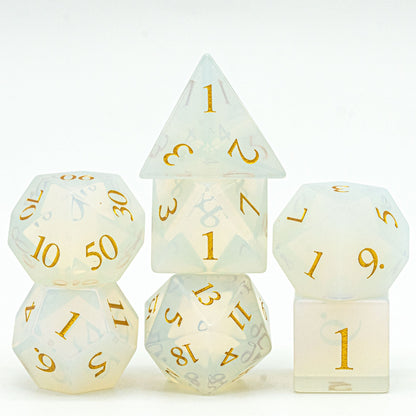 Opalite Gemstone Dice Set