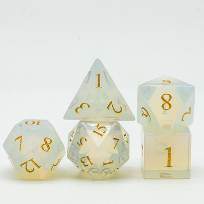 Opalite Gemstone Dice Set