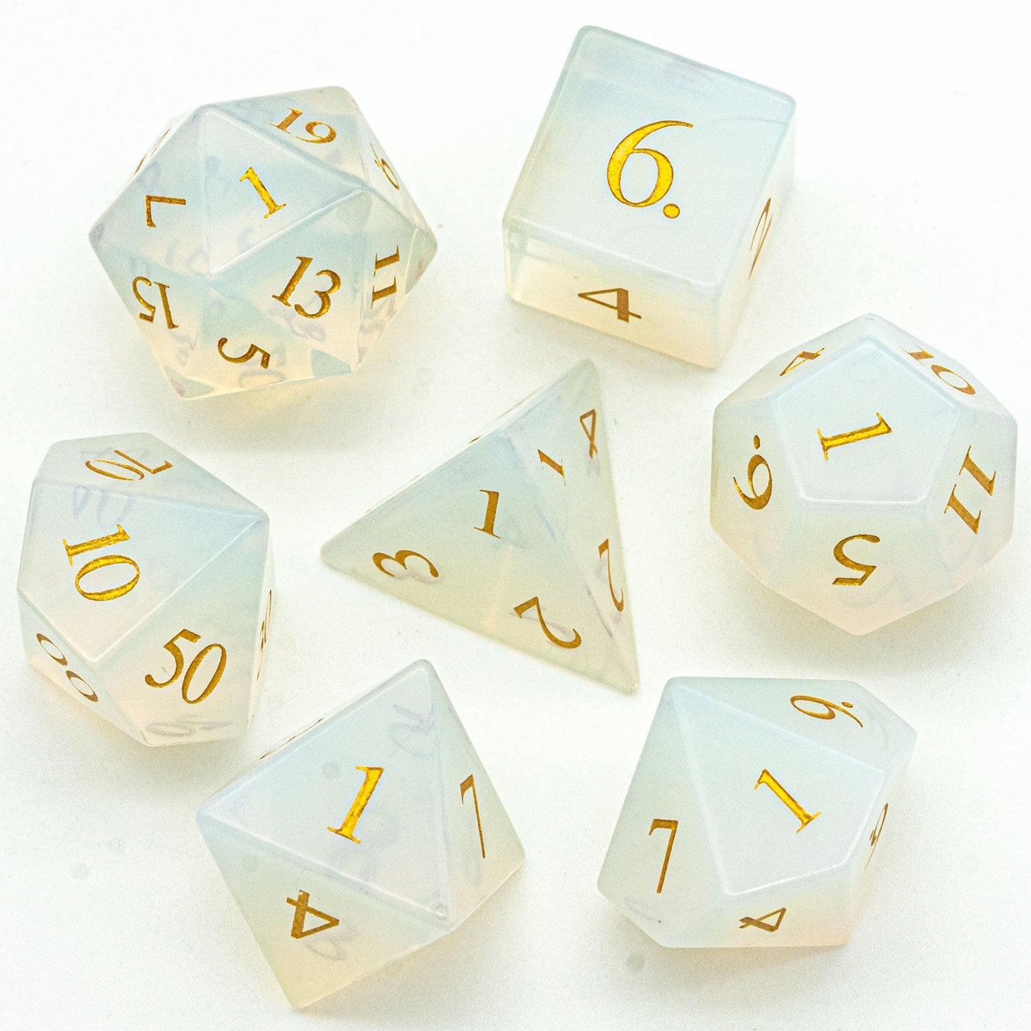 Opalite Gemstone Dice Set