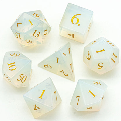Opalite Gemstone Dice Set