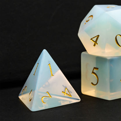 Opalite Gemstone Dice Set