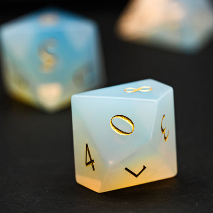Opalite Gemstone Dice Set